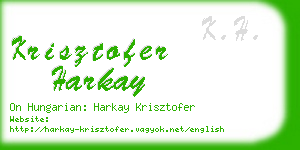 krisztofer harkay business card